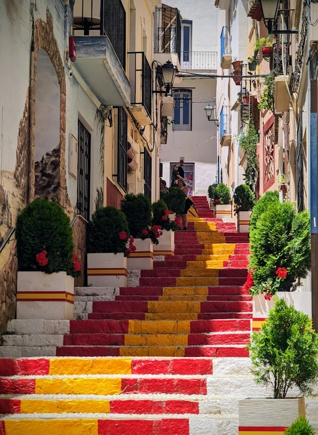 Painted old-town steps