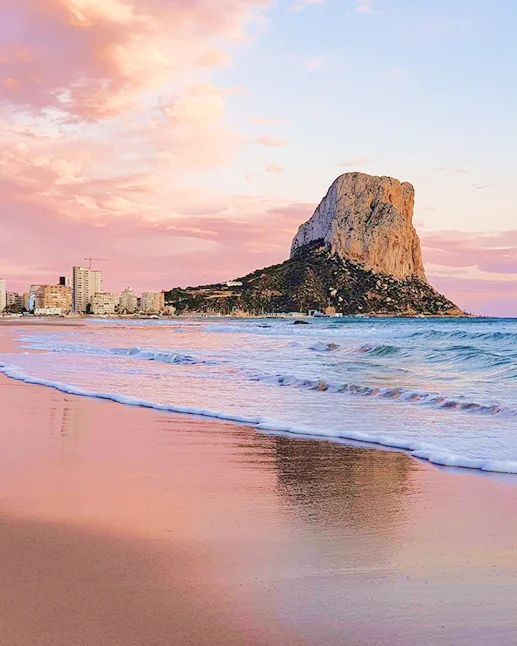 The Peñón de Ifach at sunset