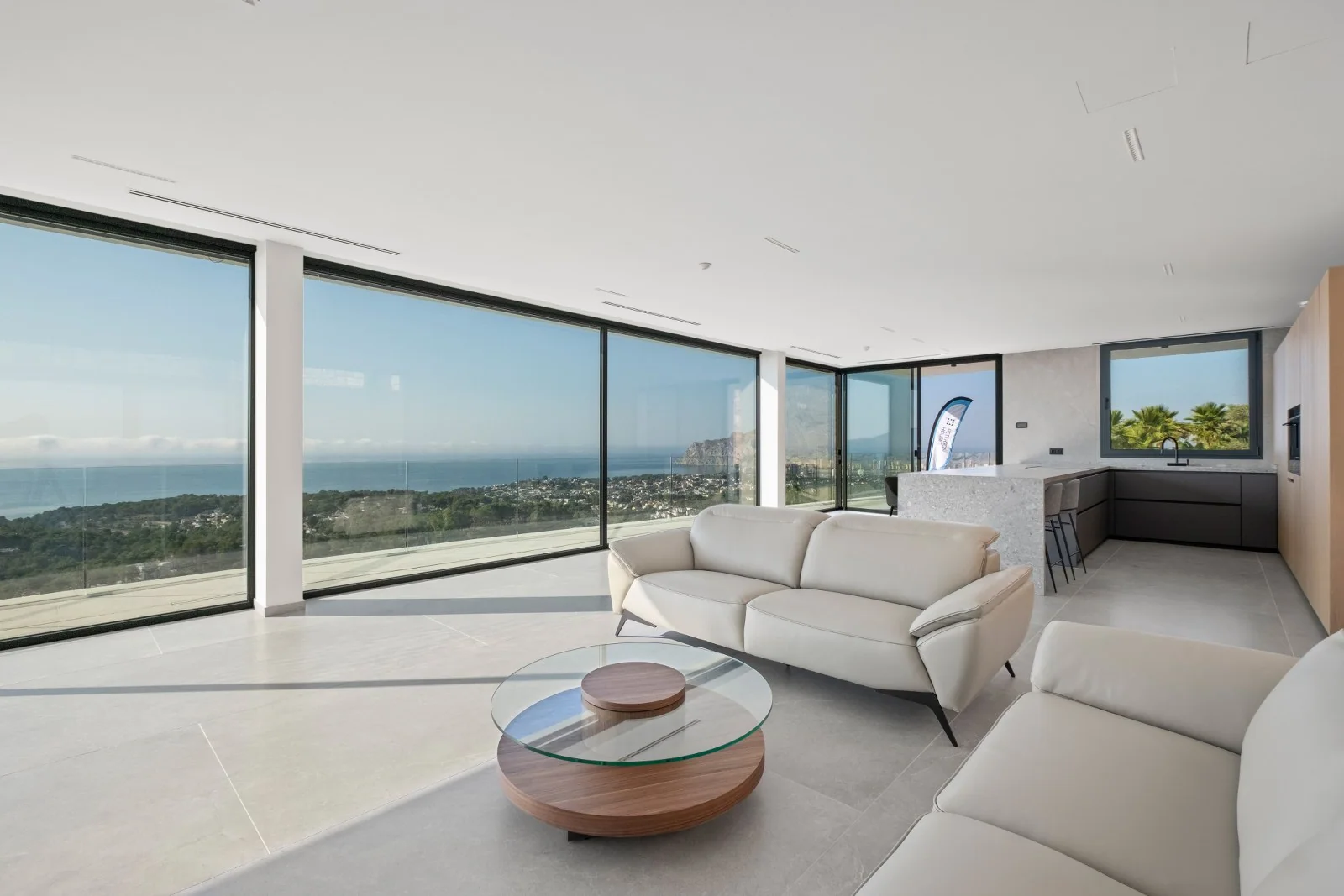 Living room facing the sea